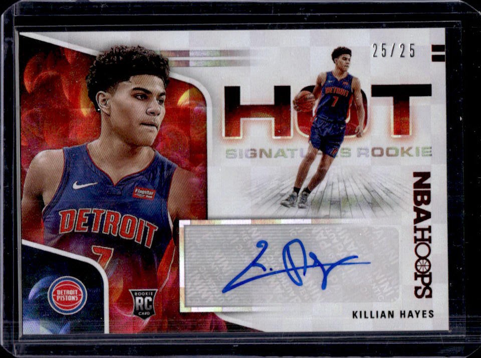 2020-21 Panini Hoops Killian Hayes Hot Signatures Rookies RC Red Auto #25/25