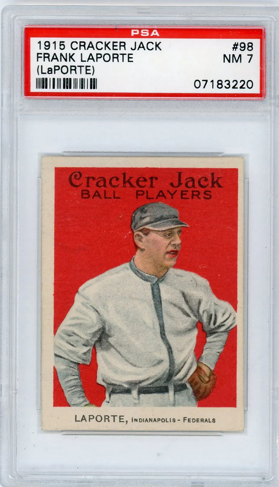 1915 Cracker Jack Frank Laporte #98 (Laporte) PSA 7
