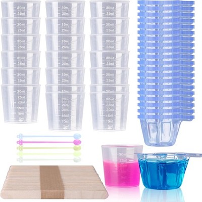 LET'S RESIN Epoxy Mixing Cups Kit,200Pcs, Plastic, 30ml 30ML, 