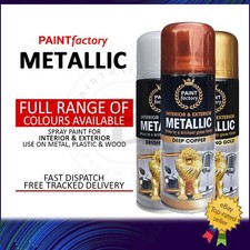 Metallic Aerosol Spray Paint Quick Drying Spray For for Metal, Wood, Plastic