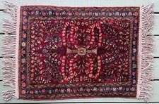 Antique Orential Hand Woven Geometric Floral Prayer 100 Wool Rug 23  x31  