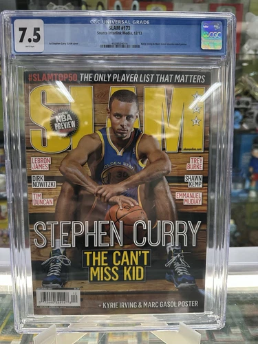 Stephen Curry Graded Slam Magazine December 2013 CGC Graded 7.5 Rare