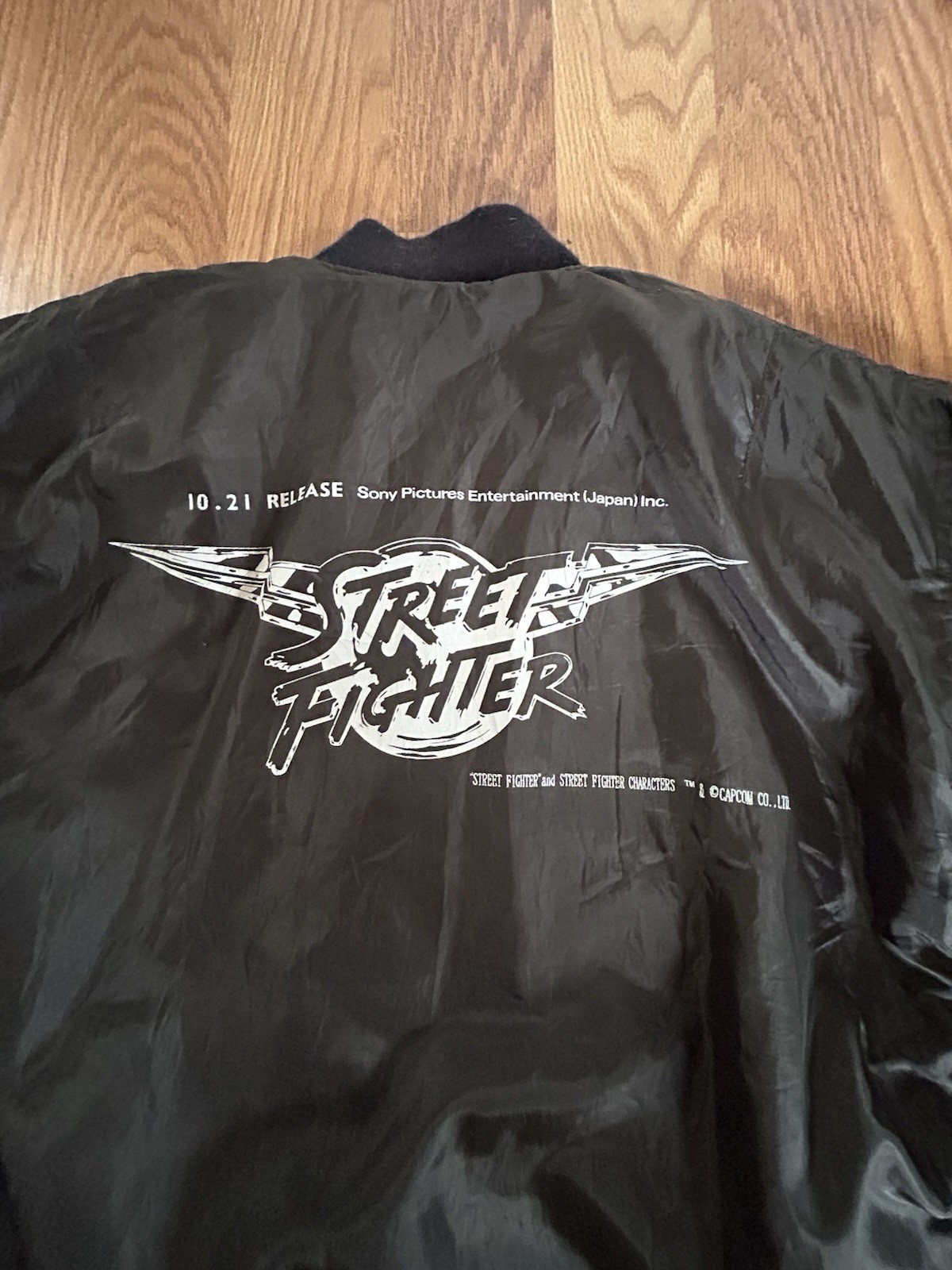 Capcom Street Fighter USA TV Series Staff Jacket  Mens Large Vintage Video Game - second product detail image