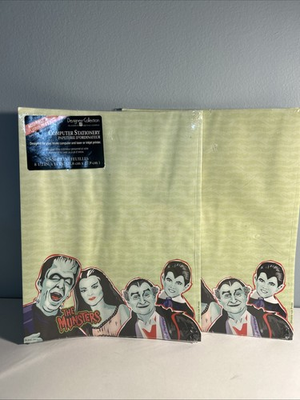 #ad Vintage The Munsters Stationary Computer Paper 2 Packs Of 25 Sheets Sealed Rare $19.99