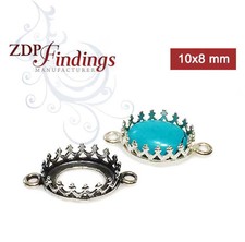 6pc 10x8mm Bezel Cup Cabochon Setting Jewelry Making