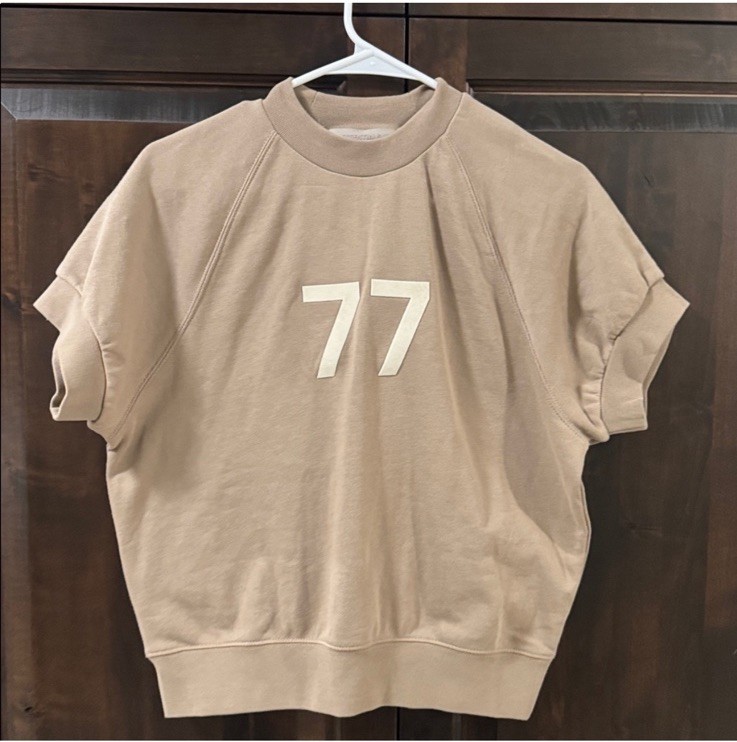 FEAR OF GOD ESSENTIALS ESSENTIALS KID'S S/S SWEATSHIRT - OAK size 10 thumbnail 3