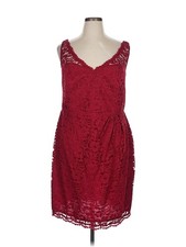David's Bridal Women Red Cocktail Dress 16