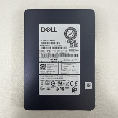 Dell MTFDDAK480TDC 480GB 6Gb/s 512e SATA 2.5'' Hard Drive HD Micron SSD