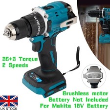 13MM Electric Impact Hammer Drill Screwdriver for Makita 18V Battery 2 Speed UK