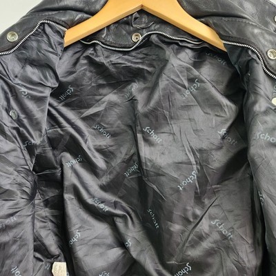 Vintage Schott Perfecto 125 Leather Motorcycle Jacket Star 38