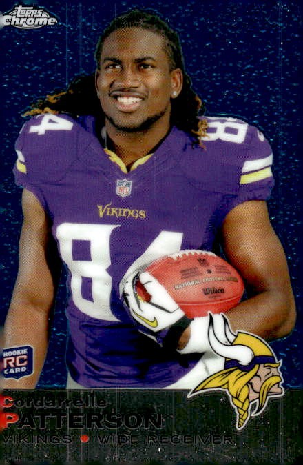 Cordarrelle Patterson #1 Football Cards 2013 Topps Chrome 1969 Inserts trading card — raw and PSA graded price guide