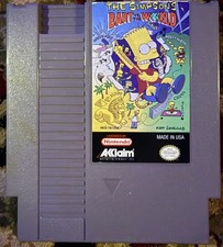 The Simpsons: Bart vs. the World Nintendo NES Game Cartridge- Tested- See Photos