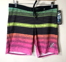 Hurley Board Shorts Youth Size 7 Swimsuit Boys Phantom Printed 9" New w/Tags
