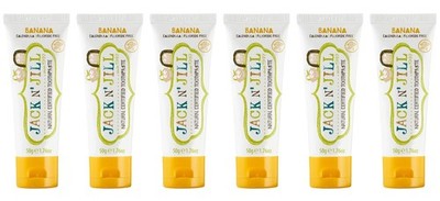 Jack N' Jill Natural Toothpaste for Kids - Fluoride 1.76 Fl Oz (Pack of 6)