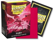 Dragon Shield: Matte Dual Sleeves - Fury (100ct) USA Seller
