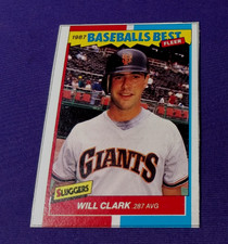 1987  WILL CLARK fleer sluggers pitchers BASEBALL BEST BOX BOTTOM RC NRMT RANGE