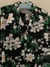 L/XL Vintage HRH Hawaiian Button Shirt Floral Aloha Retro Royal Highness 70s