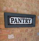 Pantry Metal Sign In Wood Frame 54x20cm* Made With Pallet/used Wood