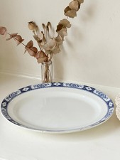Vintage Serving Platter in Blue and White Burleigh Border