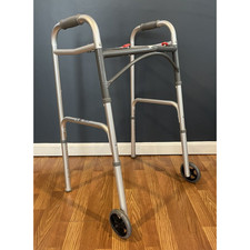 Drive Medical PreserveTech Deluxe Two Button Folding Walker with 5" Wheels