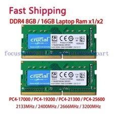Rangos para computadora portátil Crucial 8 GB 16/32 GB DDR4 2133 2400 2666 3200 MHz SO-DIMM 260 pines