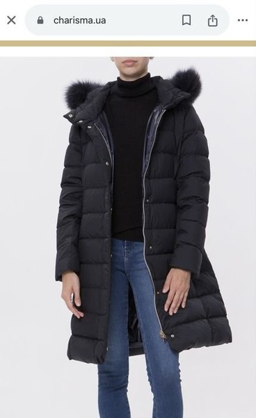 Lange Daunenjacke Damen Herno schwarz 36