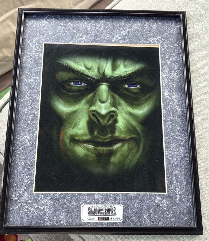 Star Wars Shadows Of The Empire XIZOR Chrome Art Chromium Framed COA 11" x14" 