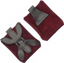 Belt Pouch Rite Edge Medieval Bag Purple Suede Black Leather 5in X 7in