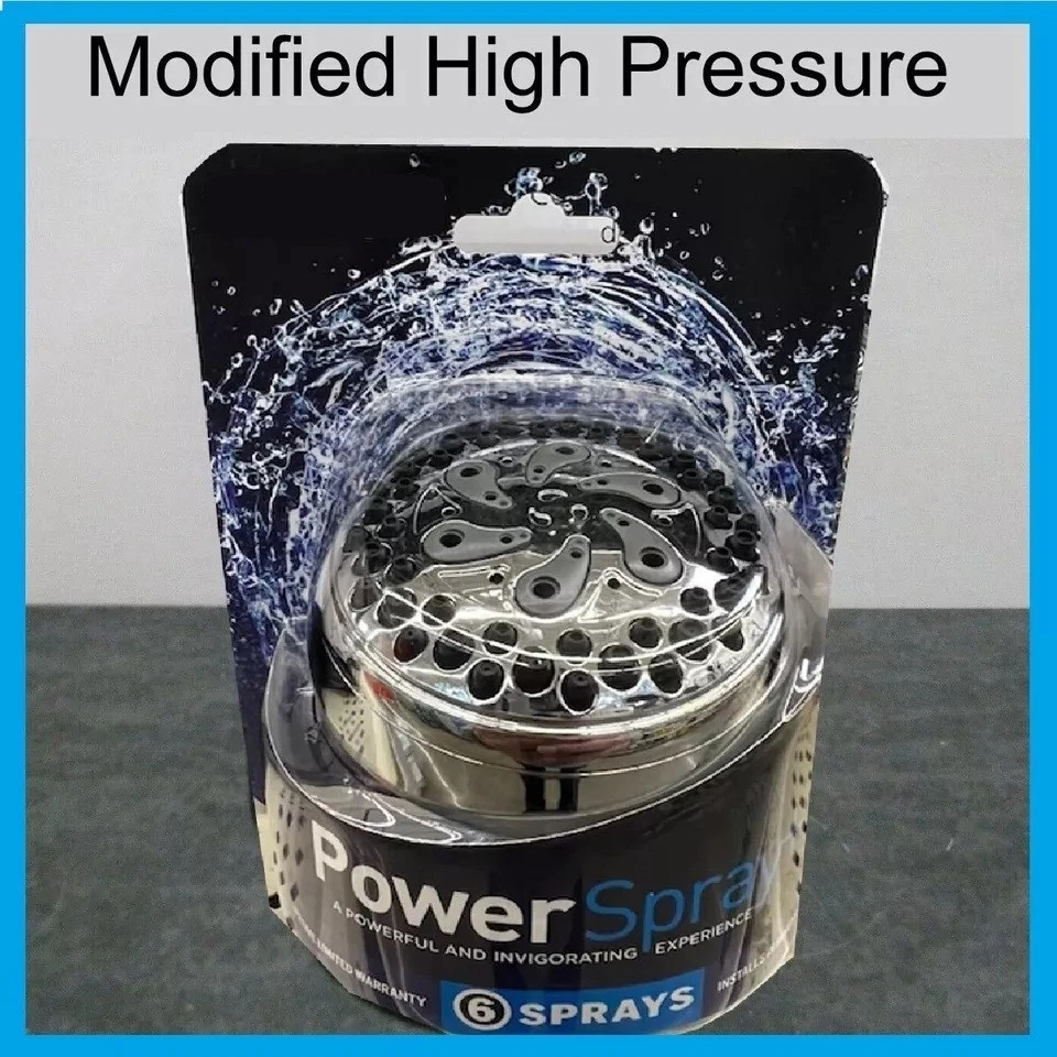 Waterpik High Pressure Shower Head Modified Highest Pressure 10.5gpm 6 Setting