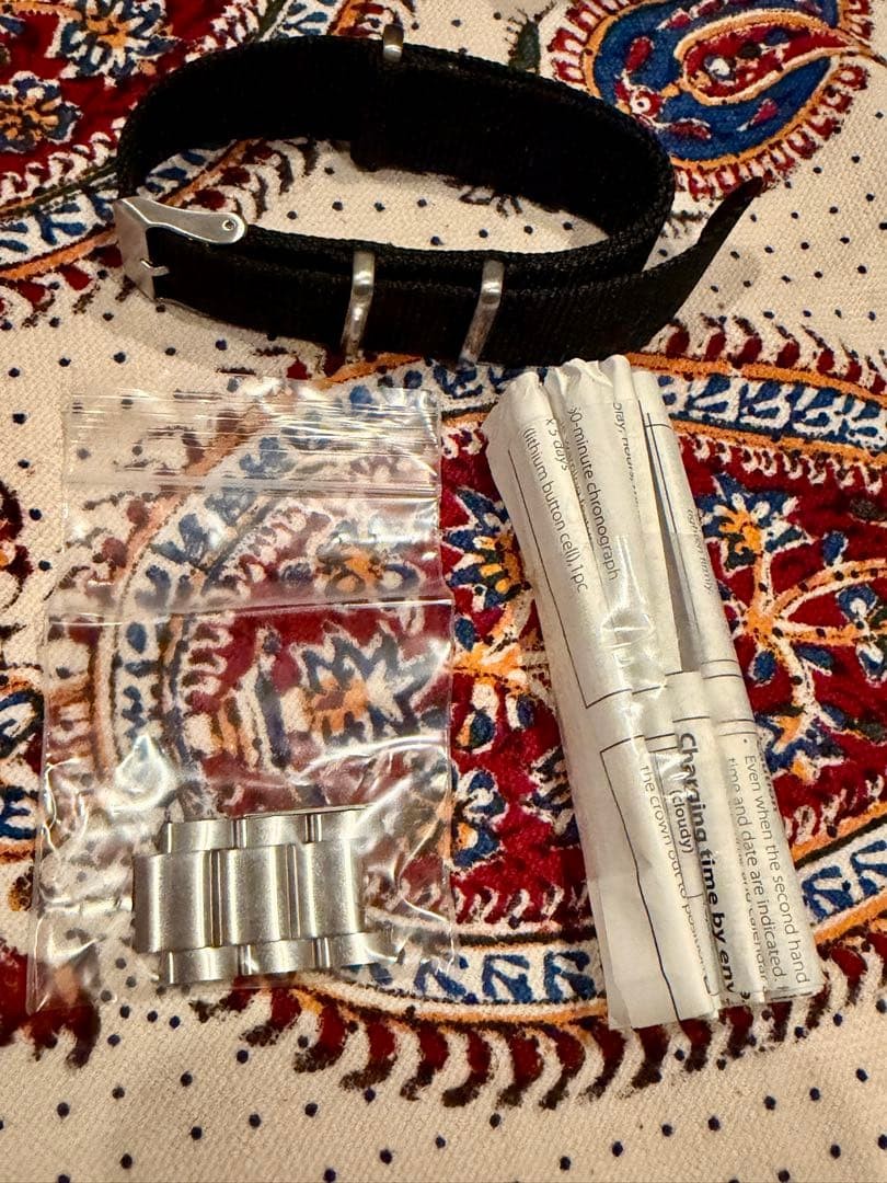 Stussy Chronograph Solar Time Leon Watch Date Box Used Limited image 6