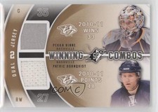 2011-12 SPx Winning Combos Patric Hornqvist Pekka Rinne #WC-RH 0i5j