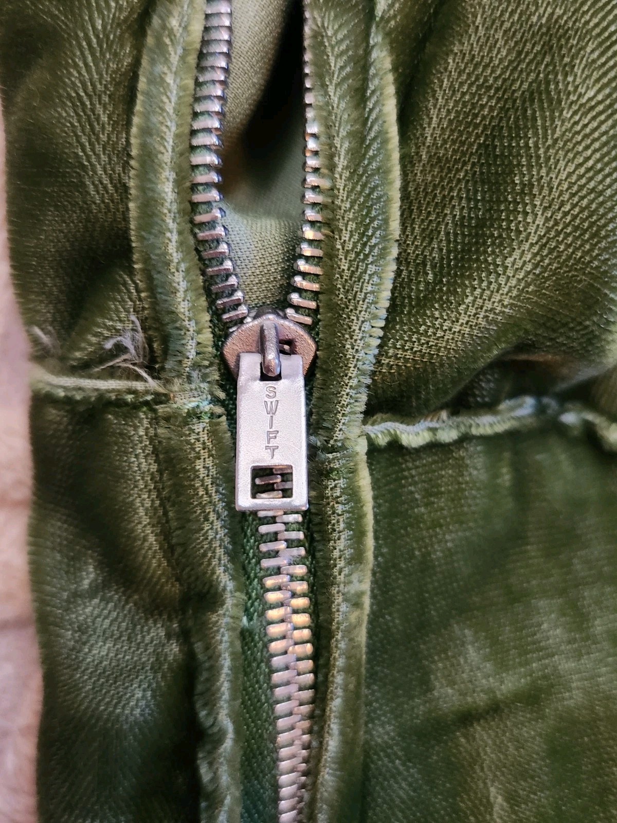 Vintage 1930's Green Velvet Gown Small