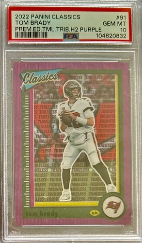 Tom Brady Purple 2022 Panini Classics /50 Premium Gem PSA 10