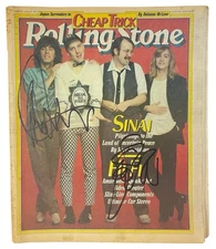Cheap Trick Signed Vintage Rolling Stone Magazine x2 Rick Nielsen Tom Rare Proof
