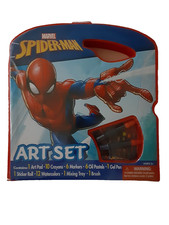 Marvel Spider-Man Art Set 1 Art Pad 10 Crayons 6 Markers 6 Oil Pastel 1 Gel Pen