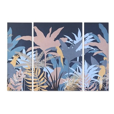 Leinwand DKD Home Decor Leinwand Holz MDF 140 x 3,8 x 100 cm [3 Stücke]