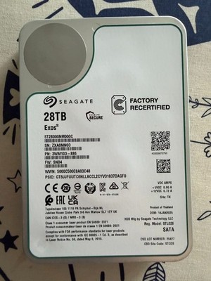 Seagate Exos 28TB, rezertifiziert, 24/7, 512e / 3.5'' / SATA 6Gb/s