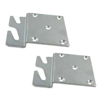 FoyaHome 2 Pcs Universal Wood Bed Headboard Brackets, Silvery Adjustable Bed ...