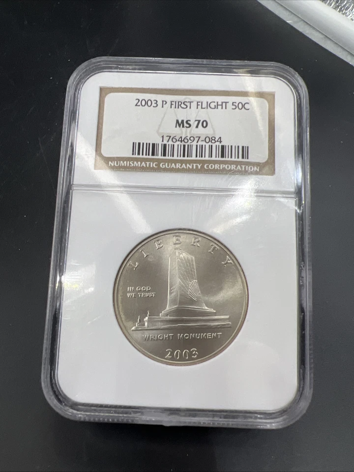 2003 P 50c First Flight Half Dollar Coin NGC MS70 Brown Label - Image 4 of 4