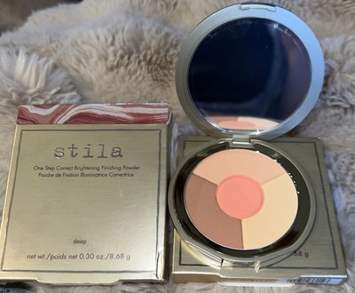 Stila One Step Correct Brightening Finishing Powder Deep Full Size 8.68 G NEW