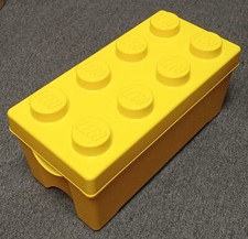 LEGO Empty Bin Yellow Creative Box No Bricks with Lid NICE SHAPE