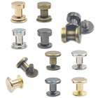 6mmx7mm 9mmx6mm Brass Button Chicago Rivets Studs Screw back Leather Belt bags