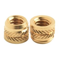 20pcs 1/4-20 Brass Threaded Heat Set Inserts For Plastic 3D Printing Brass Metal