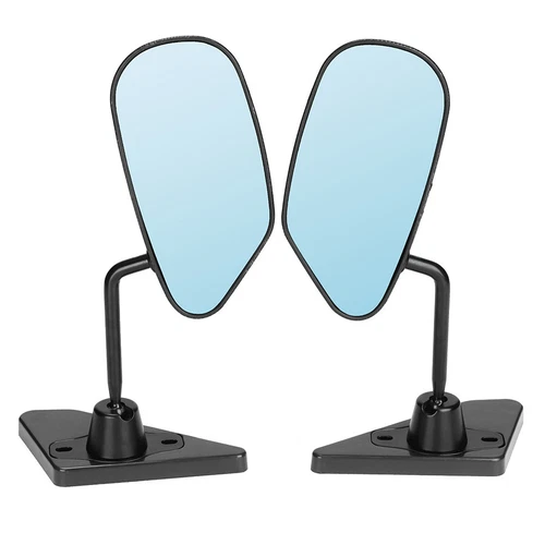 racing side mirror Pair F1 Style Carbon Fiber wide angle lens Manual Adjustment - Picture 1 of 12