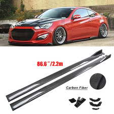 For Hyundai Genesis Coupe 86.6 Carbon Style Side Skirts Rocker Panel Lip