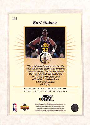 1995 Upper Deck #142 Karl Malone 85-'86 The Rookie Years NM | eBay