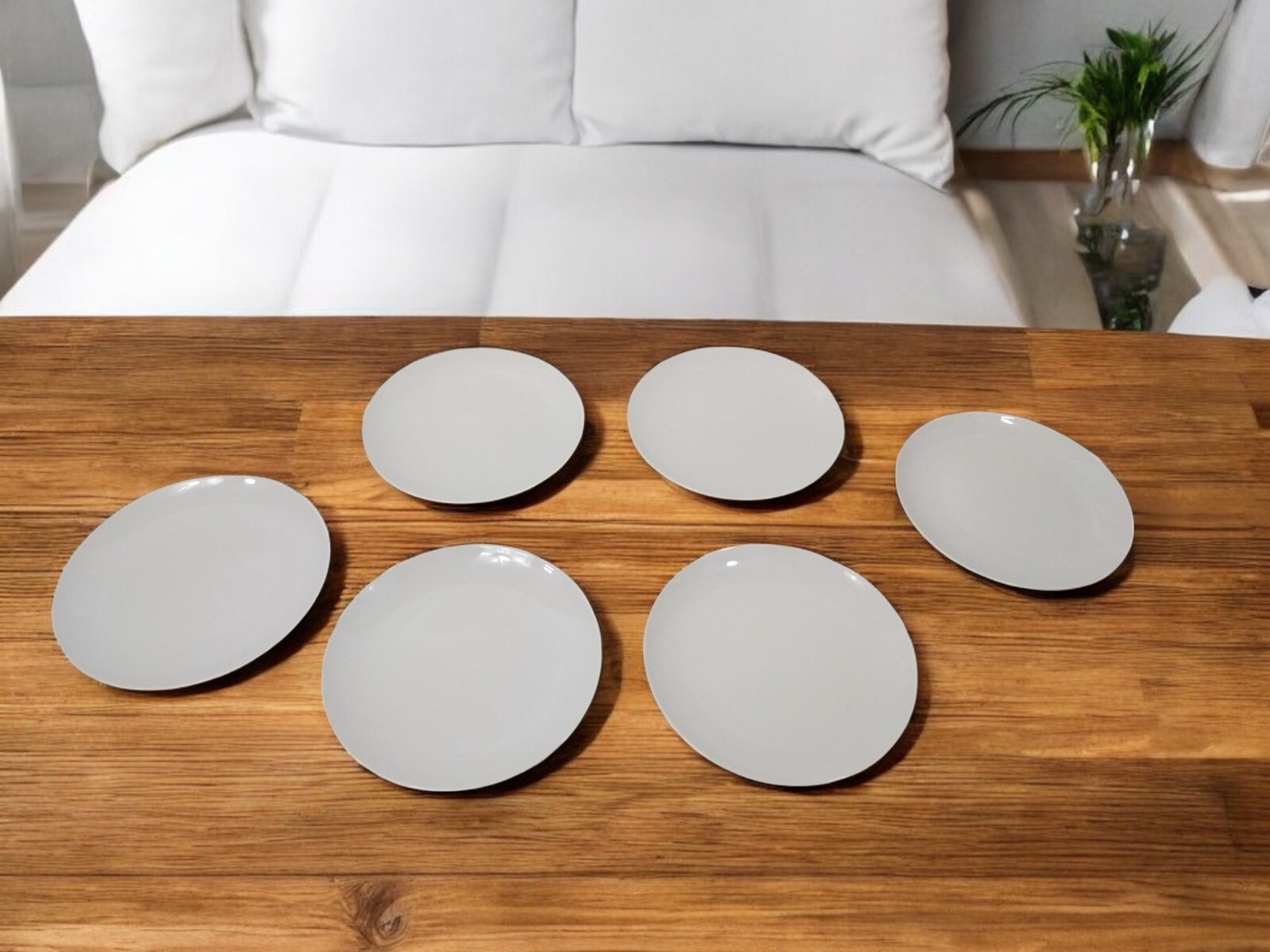 Bauscher Teller flach coup 21 cm Purity weiss 6 Stück Hartporzellan