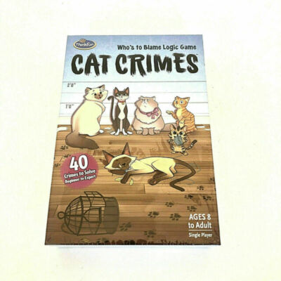 ThinkFun Cat Crimes Who's to Blame Logic Game Single Player Brainteaser - NEW