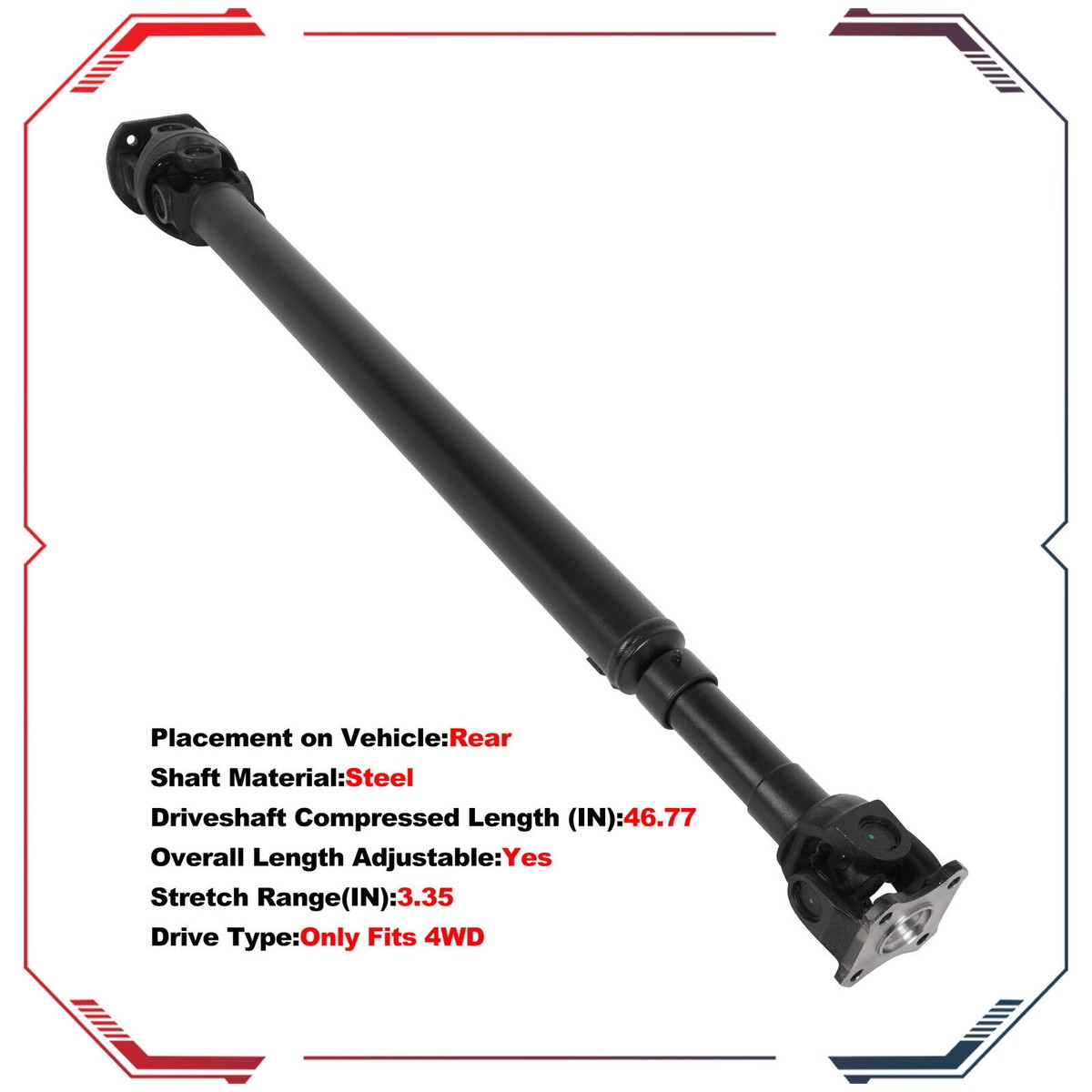 Rear Driveshaft For Toyota 4Runner 1996 1997 1998-2000 936-796 4WD