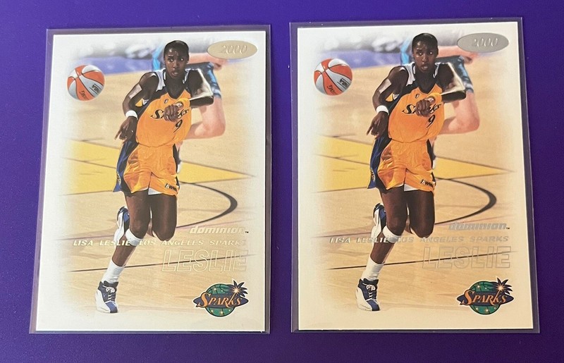 (2) 2000 Skybox Dominion WNBA Lisa Leslie HOF All-Star Los Angeles Sparks #72
